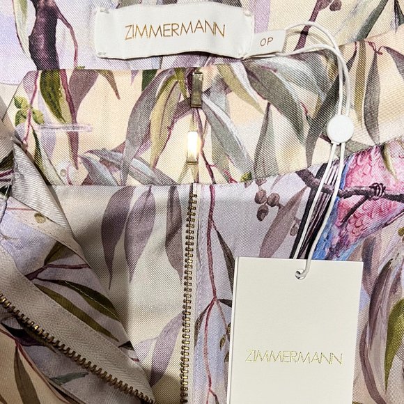 Zimmermann Wide Leg Patterned Trousers Candescent Wide Leg Pant - Parakeets - Picture 5 of 11